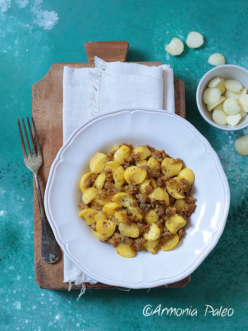 “Orecchiette” di Zucchine con Salsiccia e Zafferano