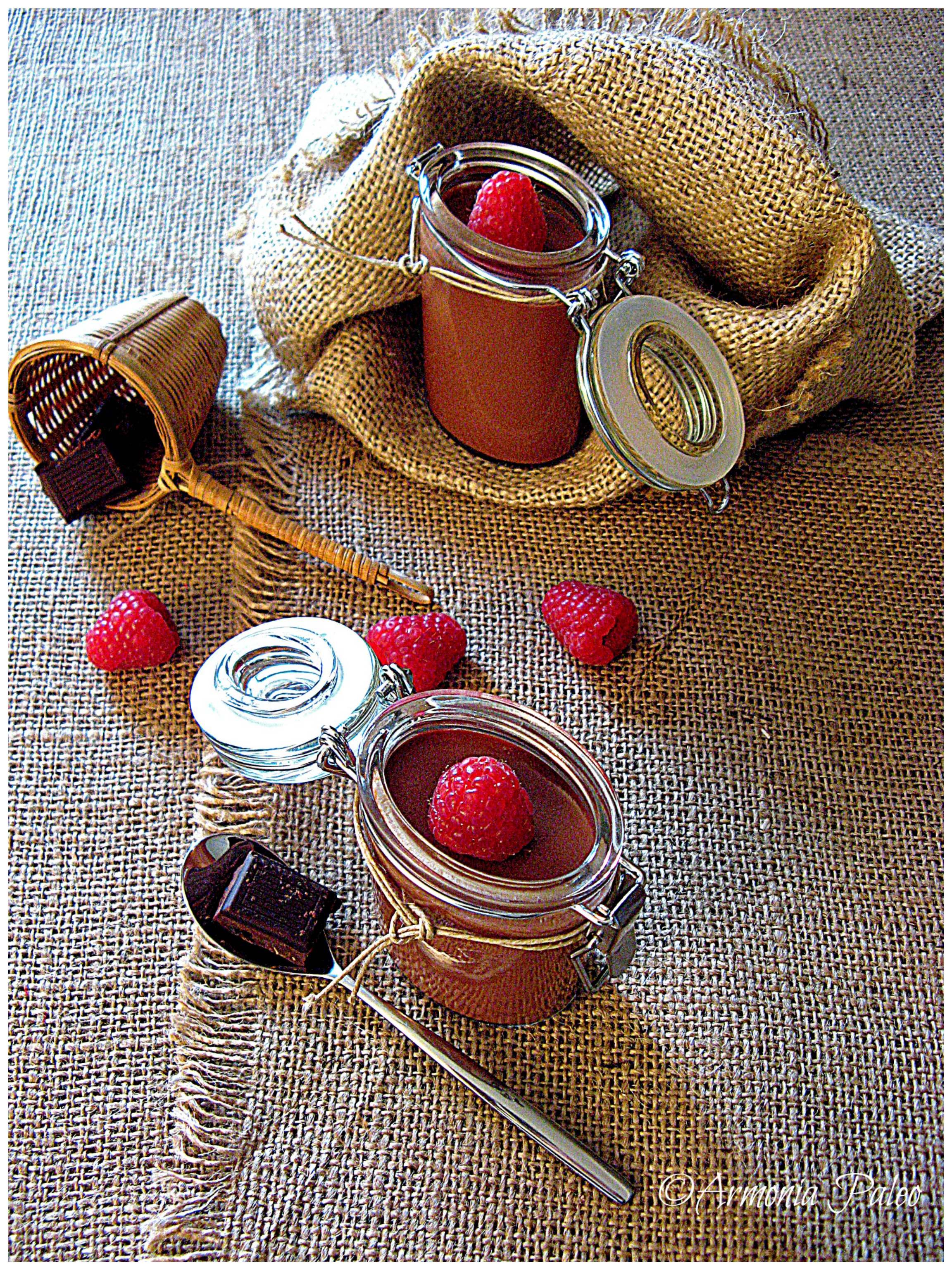 Petits Pots de Chocolat aux Framboises - Vasetti di Cioccolato ai Lamponi